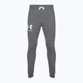 Männer unter Rüstung Ua Rival Terry Jogger Hose Pech grau Licht heather/onyx weiß 5