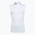 Trainings-T-Shirt Herren Under Armour HG Armour Comp Mock SL castlerock/white