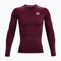 Under Armour Herren Training Longsleeve Ua HG Armour Comp LS kastanienbraun/weiß 4