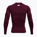 Under Armour Herren Training Longsleeve Ua HG Armour Comp LS kastanienbraun/weiß 5