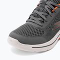 Herren SKECHERS Go Walk Arch Fit Idyllic anthrazit/weiß/orange Schuhe 8