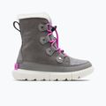 Sorel Sorel Explorer Lace quarry/bright lavender Junior Schneestiefel 7