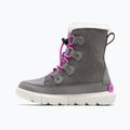 Sorel Sorel Explorer Lace quarry/bright lavender Junior Schneestiefel 8