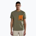 Herren Napapijri S-Tepees grünes Flechten-T-Shirt