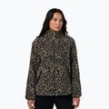Damenpullover Sweaty Betty Plush Contrast Zip Up Fleece brown ink leopard print