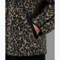 Damenpullover Sweaty Betty Plush Contrast Zip Up Fleece brown ink leopard print 6