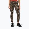 Damen-Trainingsleggings Sweaty Betty Power Piping Workout 7/8 brown ink leopard print