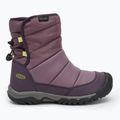 KEEN Puffrider WP Junior Schneestiefel schwarz pflaume/daiquiri grün 2