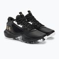 Under Armour Lockdown 6 Basketball Schuhe schwarz/schwarz/metallic gold 4