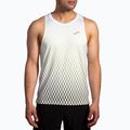 Herren-Lauftank-Top Brooks Atmosphere Singlet 2.0 weiß/interval gradient