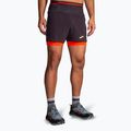 Laufshorts Herren Brooks High Point 5" 2IN1 2.0 phantom grey/cherry tomato