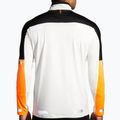 Lauf Sweatshrit Hoodie Herren Brooks Run Visible 1/2 Zip 2.0 ecru/fluoro flash/black 2