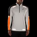 Lauf Sweatshrit Hoodie Herren Brooks Run Visible 1/2 Zip 2.0 ecru/fluoro flash/black 4