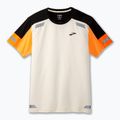 Brooks Run Visible 2.0 Herren Laufshirt ecru/fluoro flash/schwarz 6