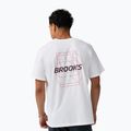 Herren-Laufshirt Brooks Graphic white/burgundy blaze/cosmic 2