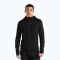 Icebreaker Herren Quantum III LS Zip Hood Trekking Sweatshirt schwarz IB0A59JX0011