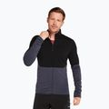 Herren Icebreaker Merino 400 RealFleece Descender LS Zip schwarz/ graphit/ cb Sweatshirt