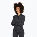 Damen Thermoaktiv-Longsleeve icebreaker Merino 260 Vertex LS HZ On-Piste black/ snow/j