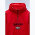 Herren Napapijri Burgee Half Zip Hooded 2.0 rot goji Sweatshirt 7