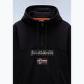 Herren Napapijri Burgee Half Zip Hooded 2.0 Sweatshirt schwarz 041 7