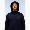 Herren Napapijri B-Badge Half Zip Sweatshirt mit Kapuze blu marine 5