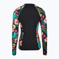 Hurley Damen Schwimmen Langarm Fiji Fantasy Zip Front Rashguard schwarz 2