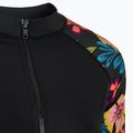 Hurley Damen Schwimmen Langarm Fiji Fantasy Zip Front Rashguard schwarz 3