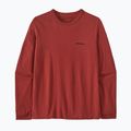 Damen-Trekking-T-Shirt Patagonia P-6 Logo Responsibili-Tee LS Wurzelholz rot 5