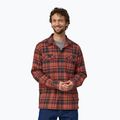 Herren Patagonia Bio-Baumwolle MW Fjord Flanell Hemd Eiskappen/Burl rot