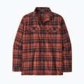 Herren Patagonia Bio-Baumwolle MW Fjord Flanell Hemd Eiskappen/Burl rot 4