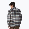 Herren Patagonia isoliert Bio-Baumwolle MW Fjord Flanell Felder/neue Marine Hemd 2