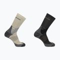 Salomon X Ultra Access Crew 2 Paar Ebenholz/Regentag Trekkingsocken 6