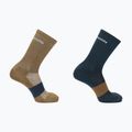 Salomon Evasion Crew 2 Paar Stargazer/Gummi-Trekkingsocken