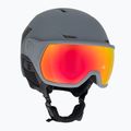 Salomon Pioneer LT Visor S2 Skihelm Ebenholz/Rot