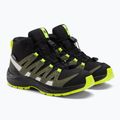 Salomon Xa Pro V8 Mid CSWP Kinder-Trekkingschuhe schwarz/tief flechtengrün/y 4