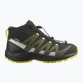 Salomon Xa Pro V8 Mid CSWP Kinder-Trekkingschuhe schwarz/tief flechtengrün/y 11
