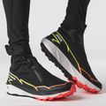 Salomon Herren Laufschuhe Winter Cross Spike schwarz/feurige Koralle/sicherheitsgelb 15