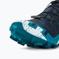 Salomon Speedcross 6 Herren Laufschuhe carbon/tahitian tide/weiß 8