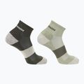 Socken Salomon Evasion Ankle 2 pary olive night/alfalfa