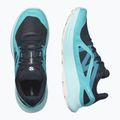 Salomon Ultra Flow Damen Laufschuhe carbon/peacock blau/weiß 13