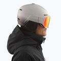 Skihelm Salomon Osmo Pro Sigma Photo grau violett/mohnrot 7