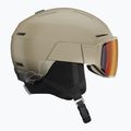 Salomon Osmo Pro Sigma Photo Skihelm hellbronze met/schwarz/pappy rot 2