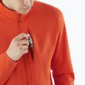 Herren Salomon Essential Lightwarm FZ Trekking Sweatshirt Kirsche Tomate 3