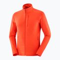 Herren Salomon Essential Lightwarm FZ Trekking Sweatshirt Kirsche Tomate 5
