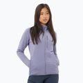 Trekking Hoodie Sweatshirt Damen Salomon Lightwarm Full Zip blue granite