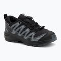Kinder-Trekking-Schuhe Salomon XA Pro 3D V8 Waterproof schwarz/turbulence/quarry