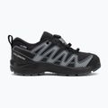 Kinder-Trekking-Schuhe Salomon XA Pro 3D V8 Waterproof schwarz/turbulence/quarry 2