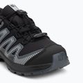 Kinder-Trekking-Schuhe Salomon XA Pro 3D V8 Waterproof schwarz/turbulence/quarry 7
