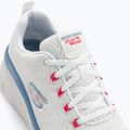 SKECHERS Damen D'Lux Walker Let It Glow weiß/rosa/blau Turnschuhe 8