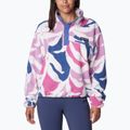 Columbia Damen Helvetia Cropped 1/2 Kosmos floristischer Druck/eve/salmon rose Fleece-Sweatshirt